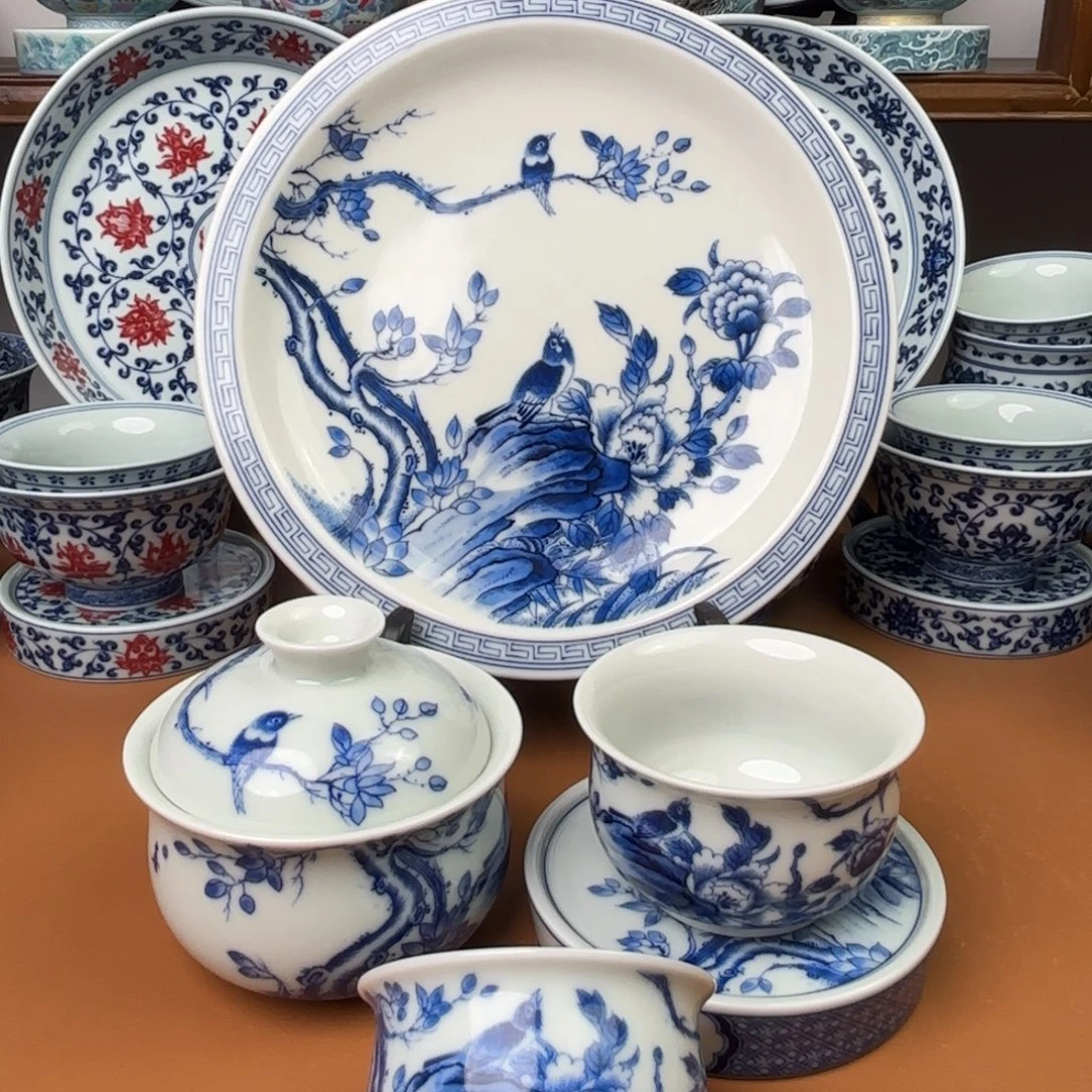 景德镇陶瓷五件套无礼盒