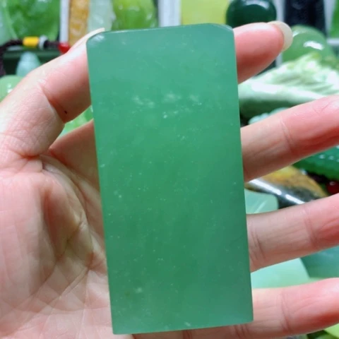 未镶嵌蛇纹石玉手把件