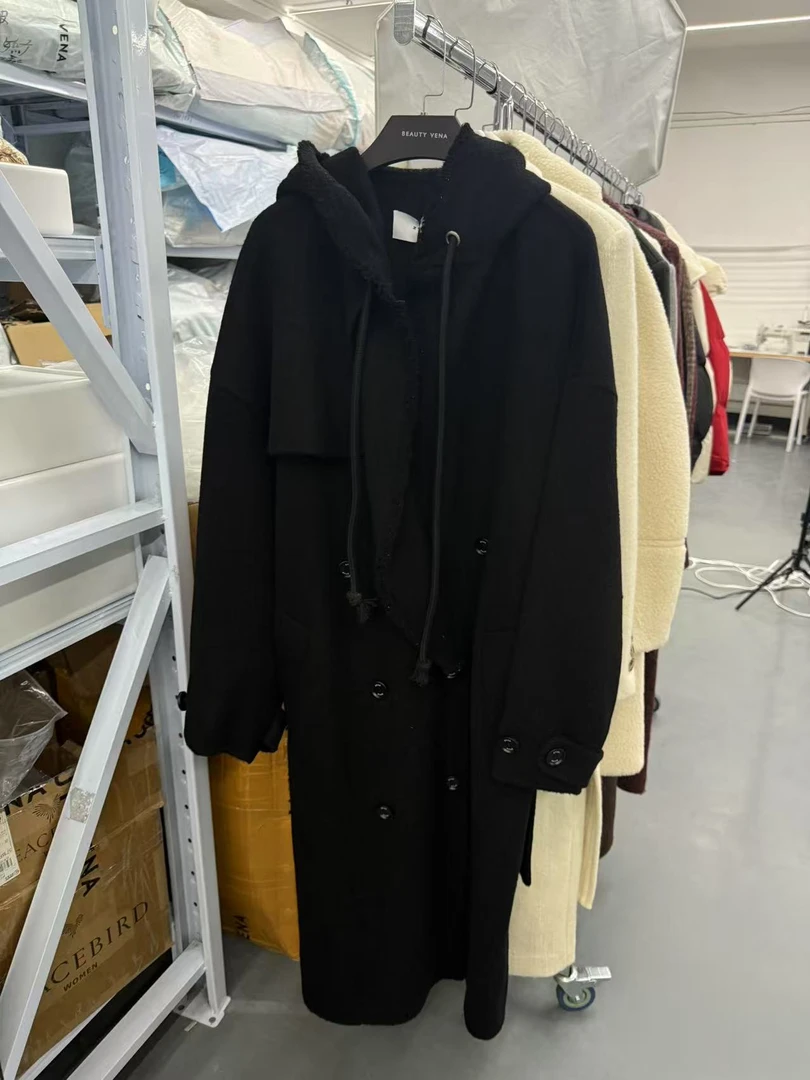 ZYVN 【随性神秘·雅丹风】山本耀司系带帽纯色大衣AW4WQC014