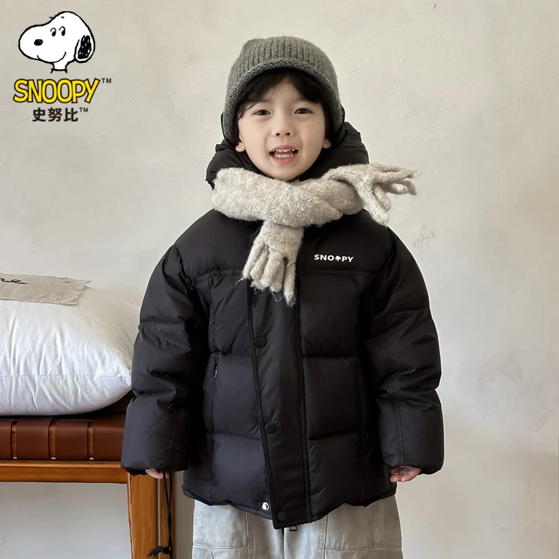 Snoopy/史努比儿童羽绒服秋冬加厚连帽保暖面包服洋气F1Y6012-NZB
