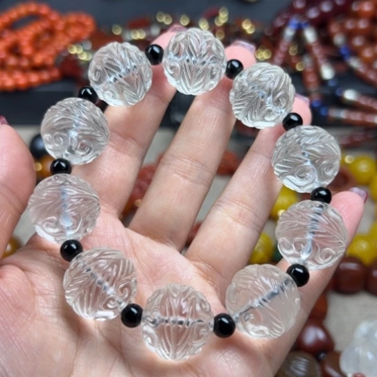 水晶手串未镶嵌别****着