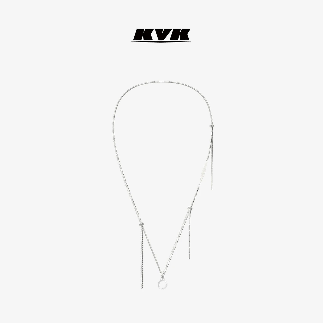 KVK 铜合金项链 【周柯宇同款】THE NET 网系列流苏挂脖烟兜套项链