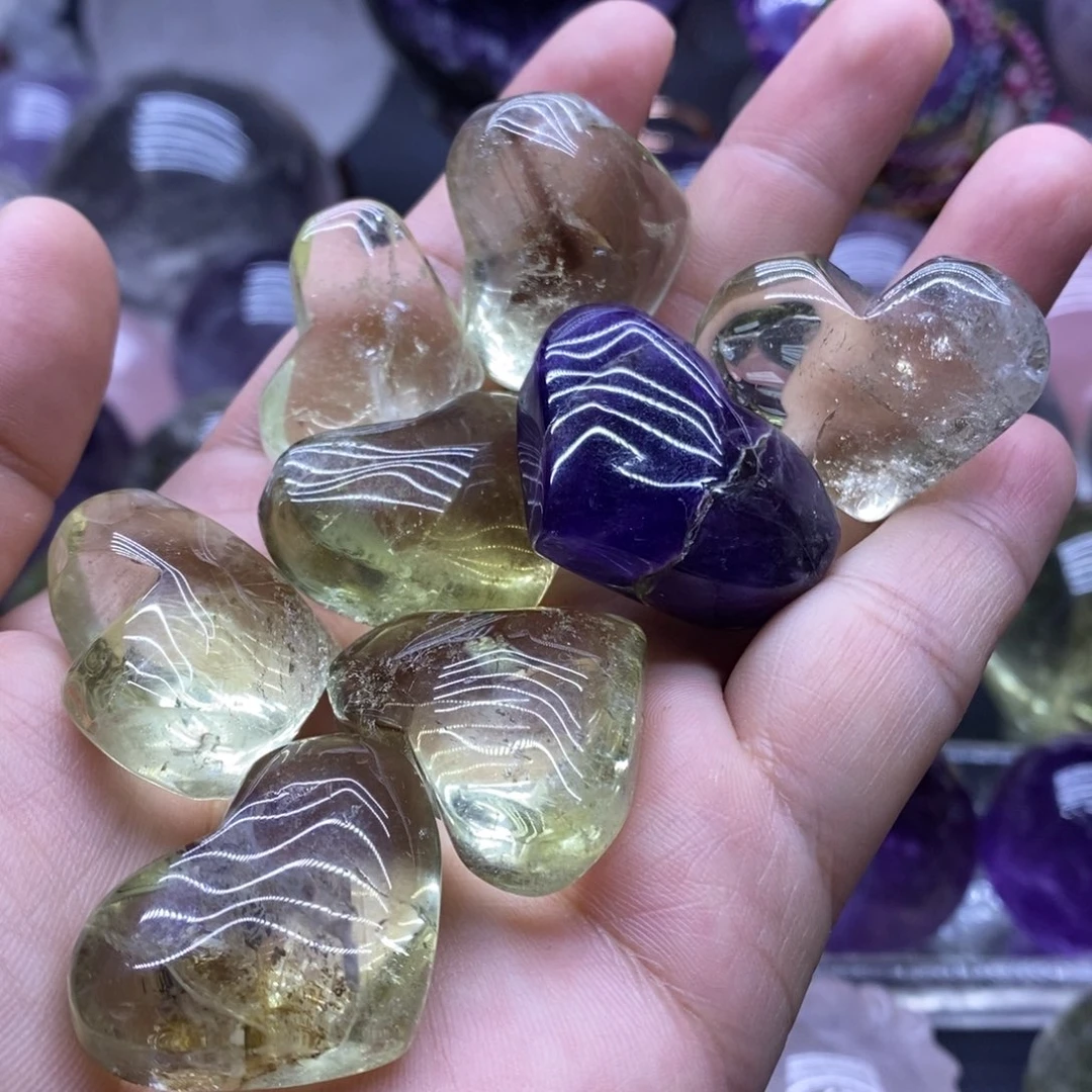 未镶嵌珠宝半成品水晶833水晶爱心