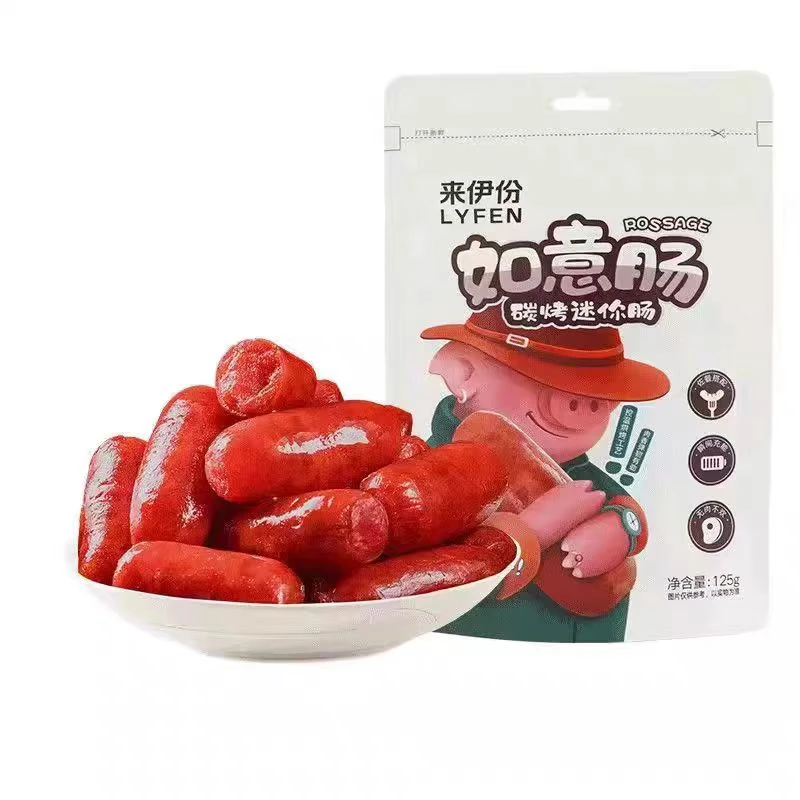 【9月15日】【125g*5袋】来伊份如意肠炭烤迷你肠1:9肥瘦比