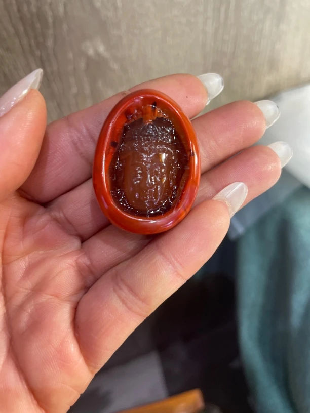 凉山南红柿子带鸡油黄冻观音