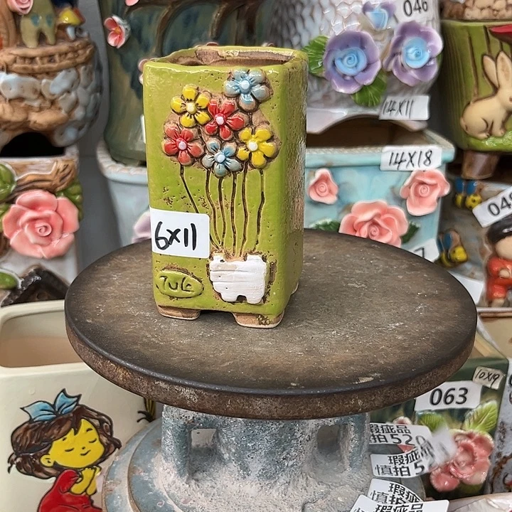 紫砂花盆粗陶材质多肉花盆