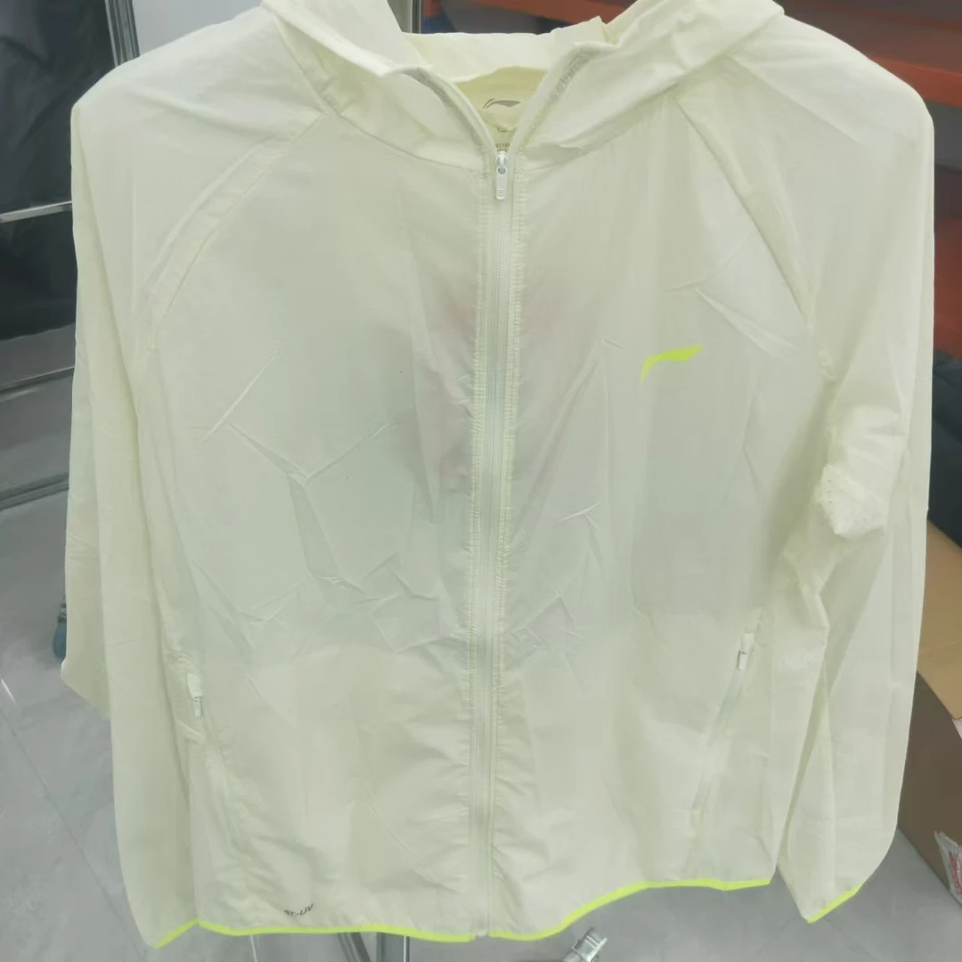 MZ 25 李宁 米白色防晒衣兜帽 防晒衣