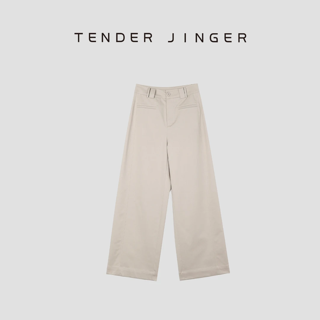 Tender Jinger｜中高腰双口袋直筒休闲裤T51HAI80287
