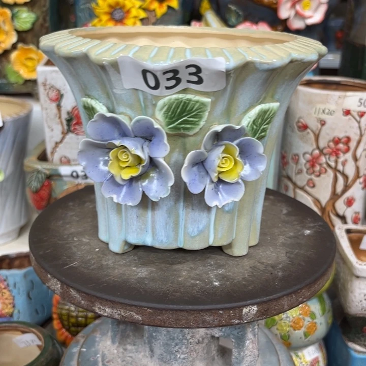 紫砂花盆粗陶材质多肉花盆