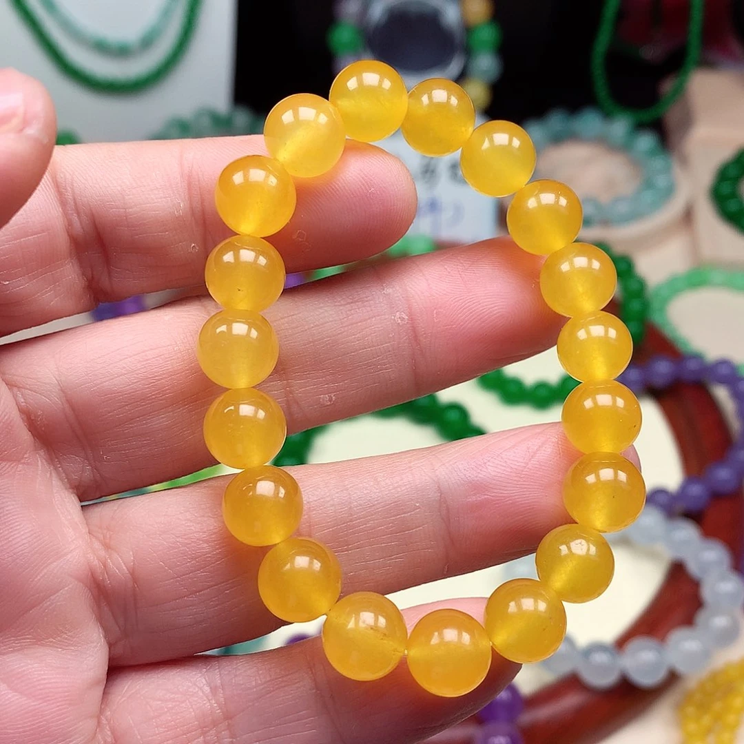 翡翠未镶嵌颈饰卡10翡翠珠链男女款15