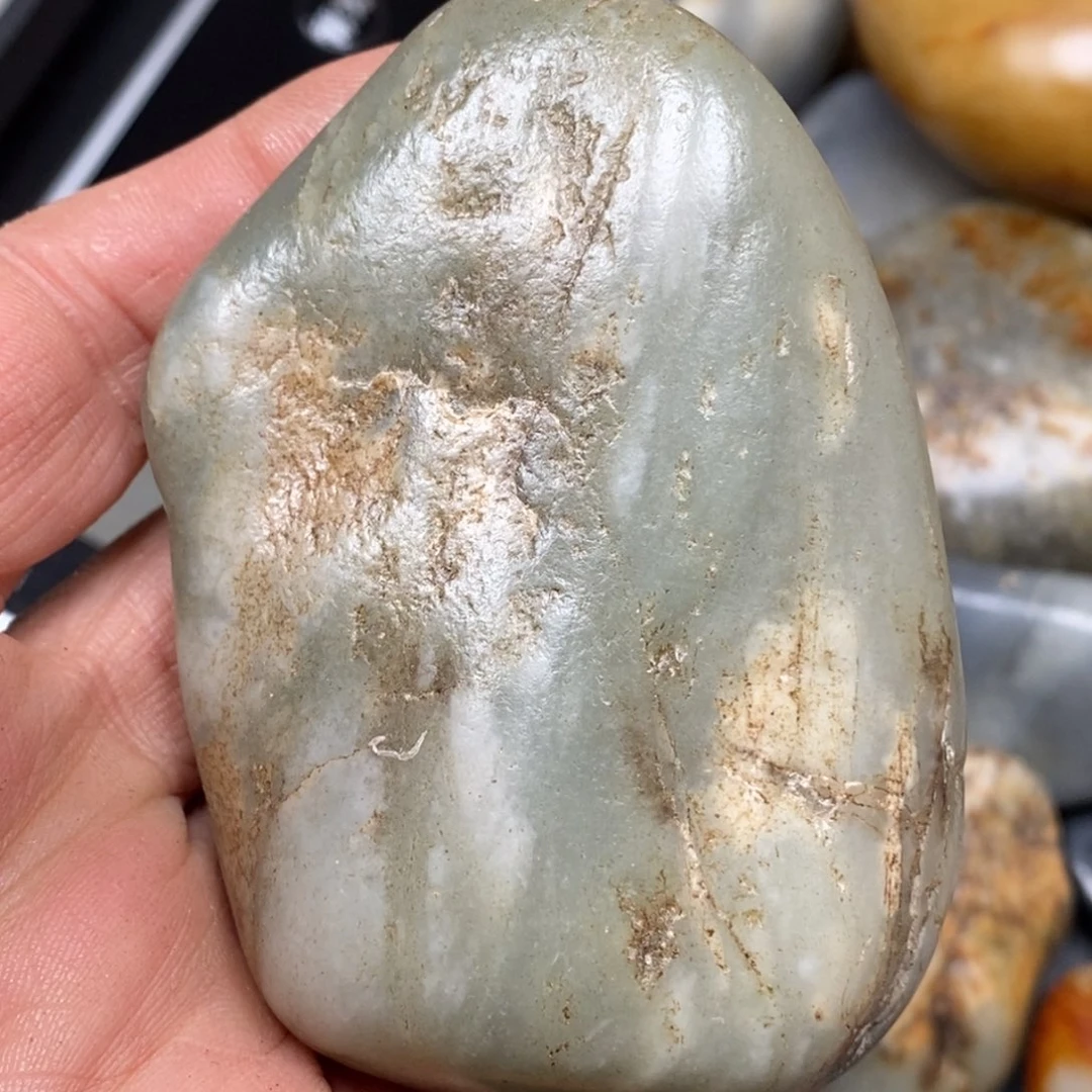 和田玉挂件银S925镀金镶嵌