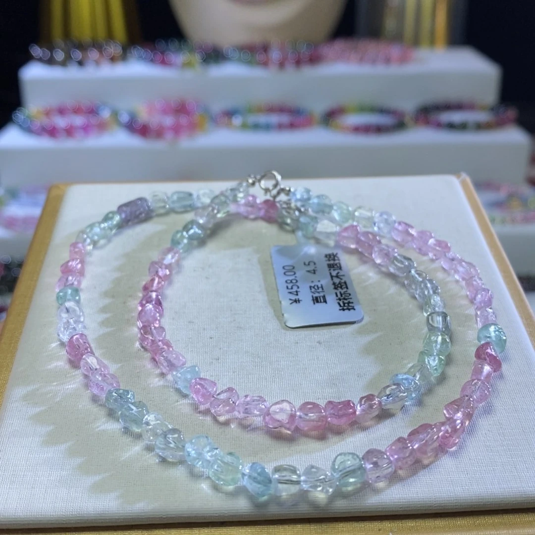 碧玺手链未镶嵌马卡龙项链