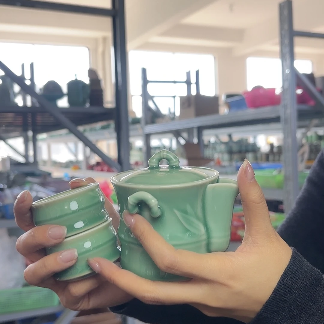 龙泉云间青瓷小米茶器