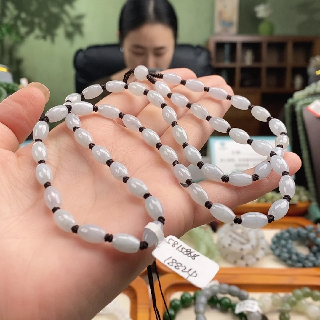 颈饰未镶嵌翡翠天然翡翠项链