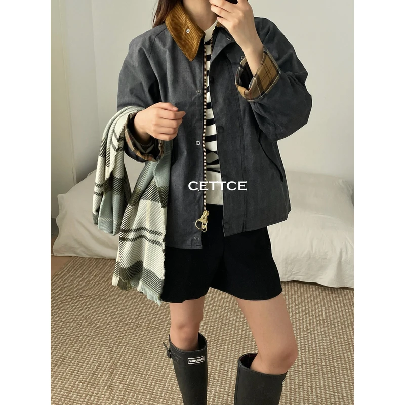 CETTCE 现货 Barbour Transport 威尔士亲王格纹油蜡棉夹克外套