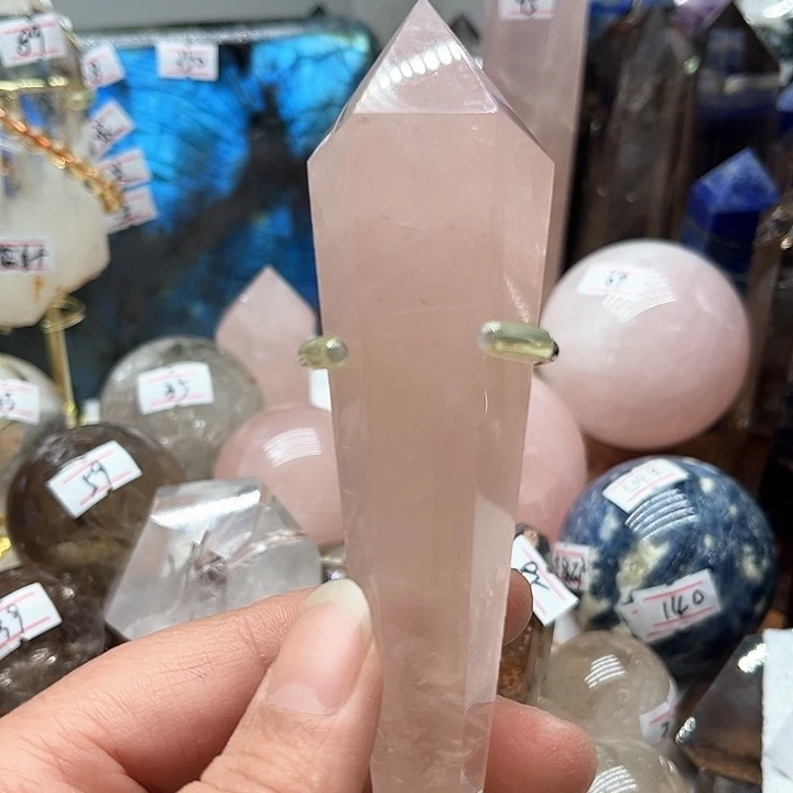 芙蓉石131克水晶权仗未镶嵌