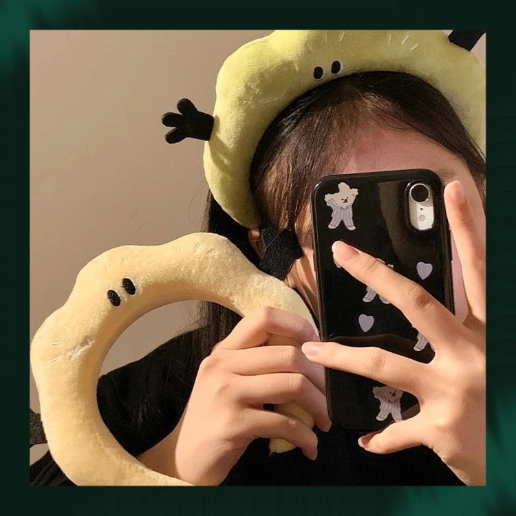 卡通甜美毛绒发箍女日常外戴XWRY防滑百搭头箍秋冬网红高颅【飞菲】