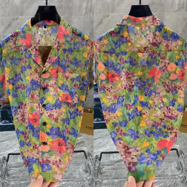 夏季男士新款时尚潮流超薄古巴领短袖衬衫 8152