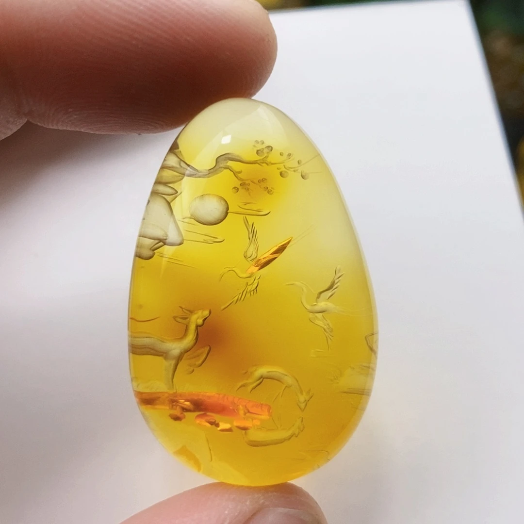 【闪购商品】琥珀（花珀）吊坠(不含链)未镶嵌