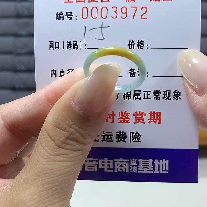 翡翠未镶嵌戒圈3972