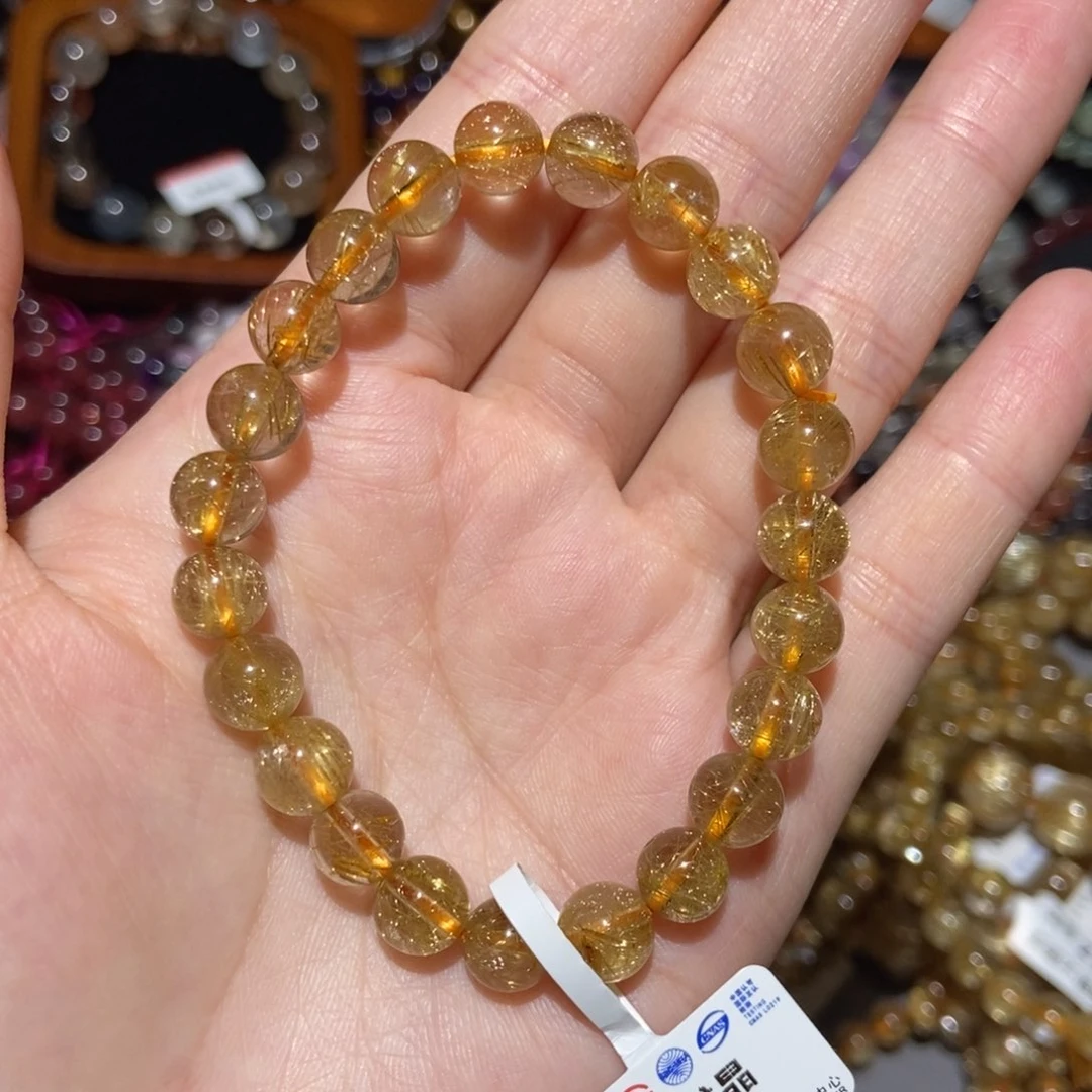 水晶手链未镶嵌金发晶8m