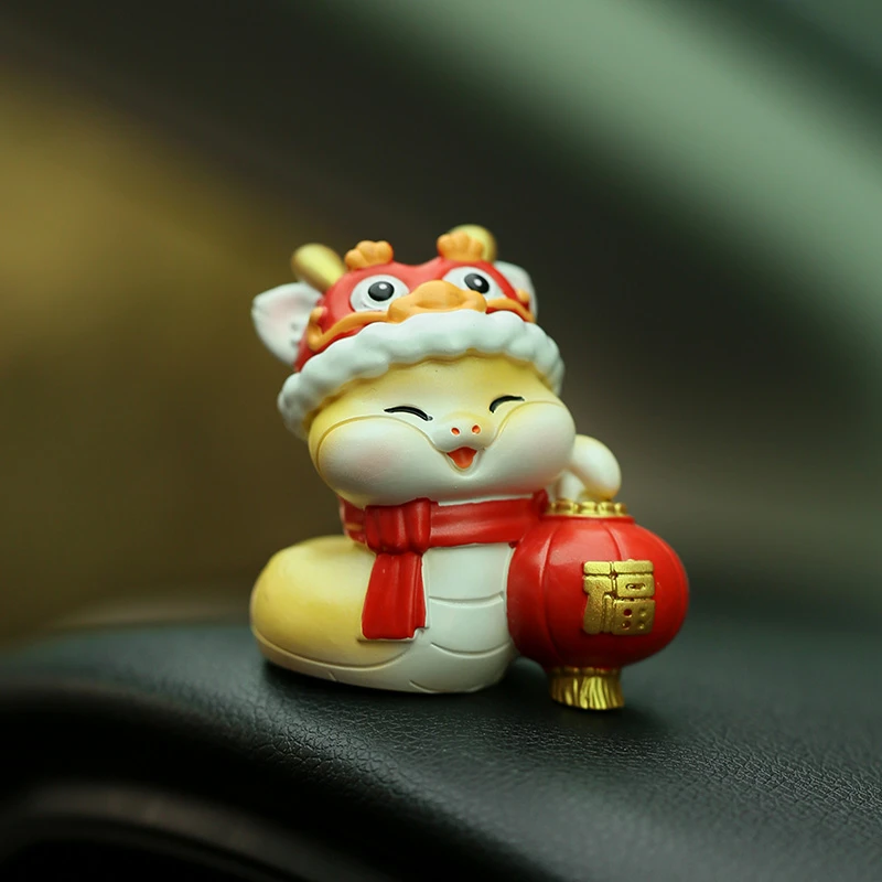 蛇年生肖摆件高档汽车内吉祥物饰品平安车载车上装饰摆件宝藏文创