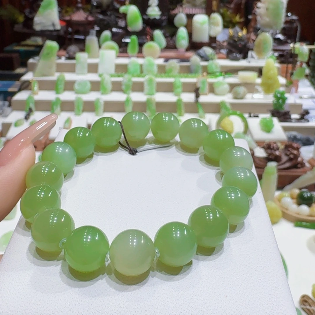 和田玉未镶嵌挂件翠青卡12