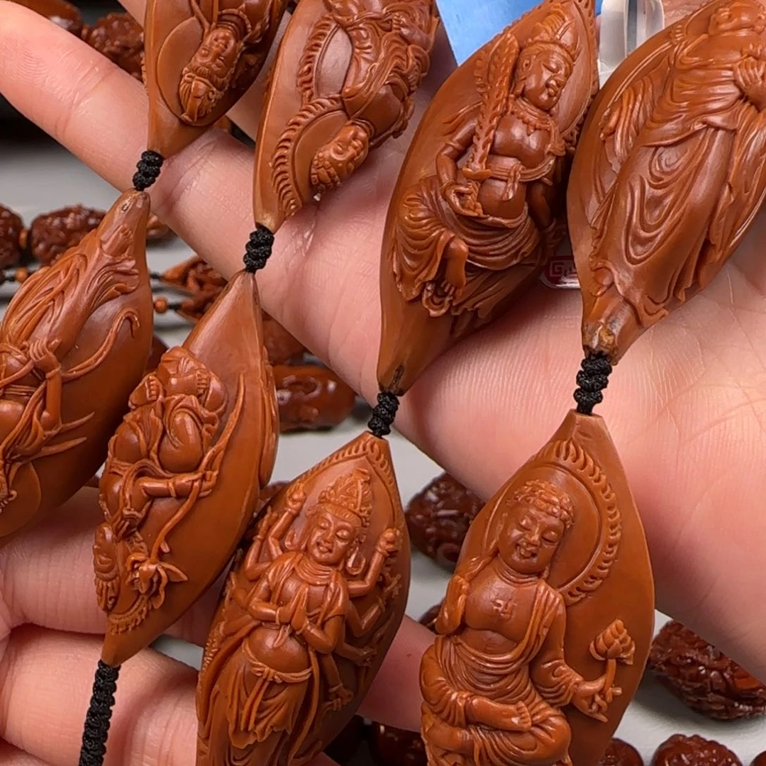 手串橄榄核水晶核十二生肖守护神脖挂