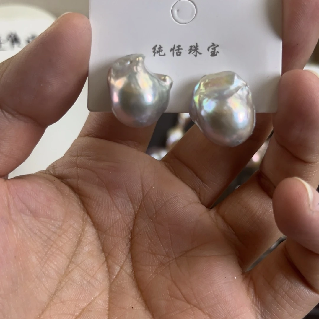 未镶嵌淡水珍珠耳饰【纯恬】