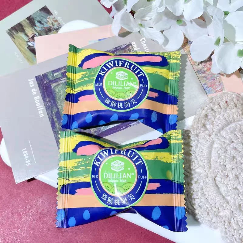 迪利莲猕猴桃味蔓越莓味奶芙500g婚庆喜糖果伴手礼糕点休闲零食
