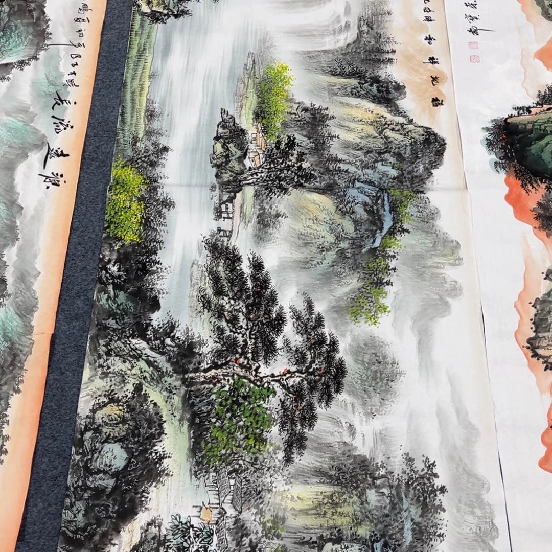国画宣纸手绘、手工作品