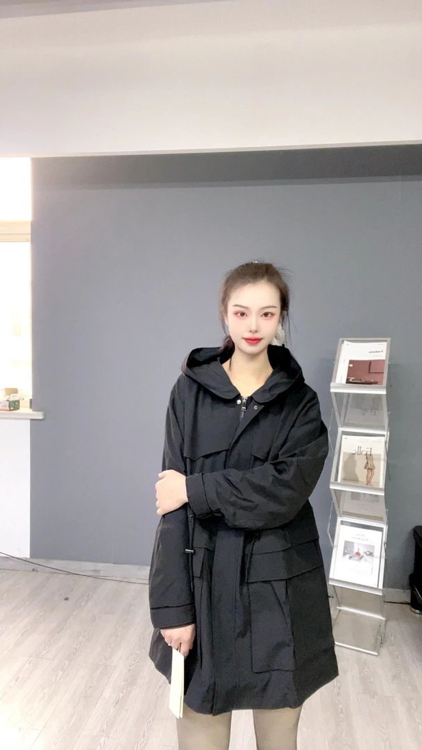 连帽风衣外套女新款秋冬流行气质chic轻奢高级感