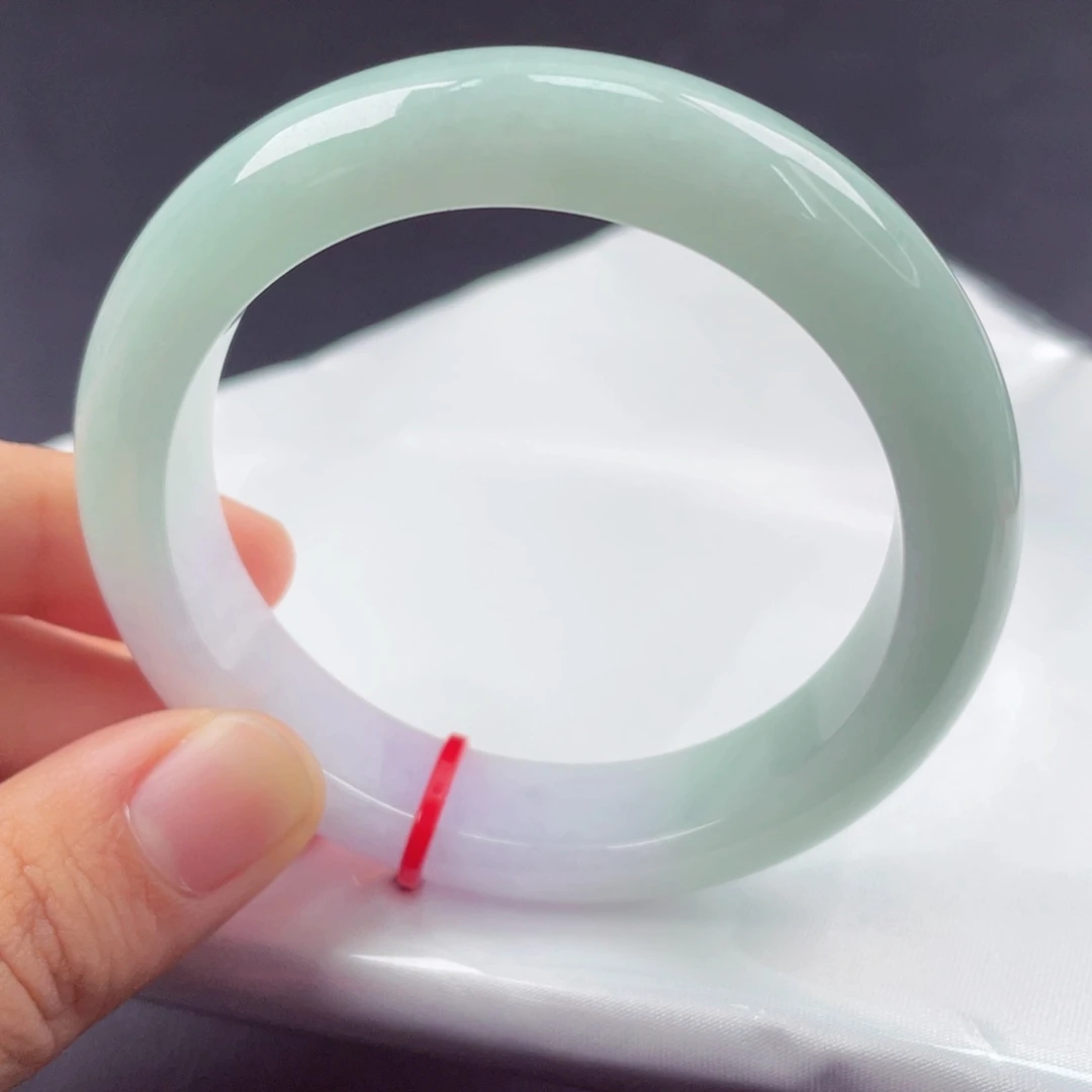 翡翠未镶嵌手镯5354正圈