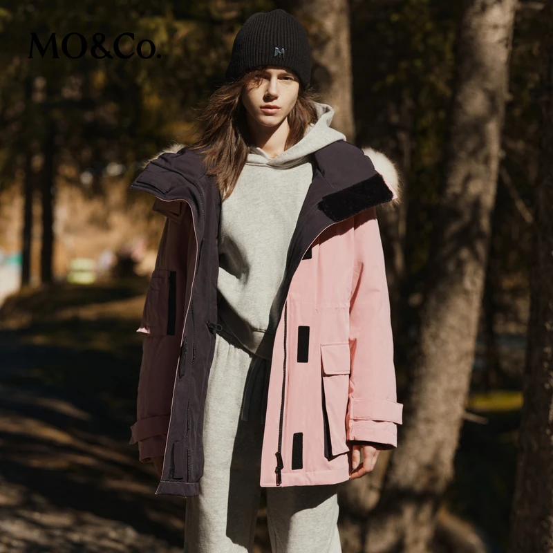 【诗语专属】【防风防水】MOCO冬可拆卸内胆毛领羽绒服MBC4EIN001