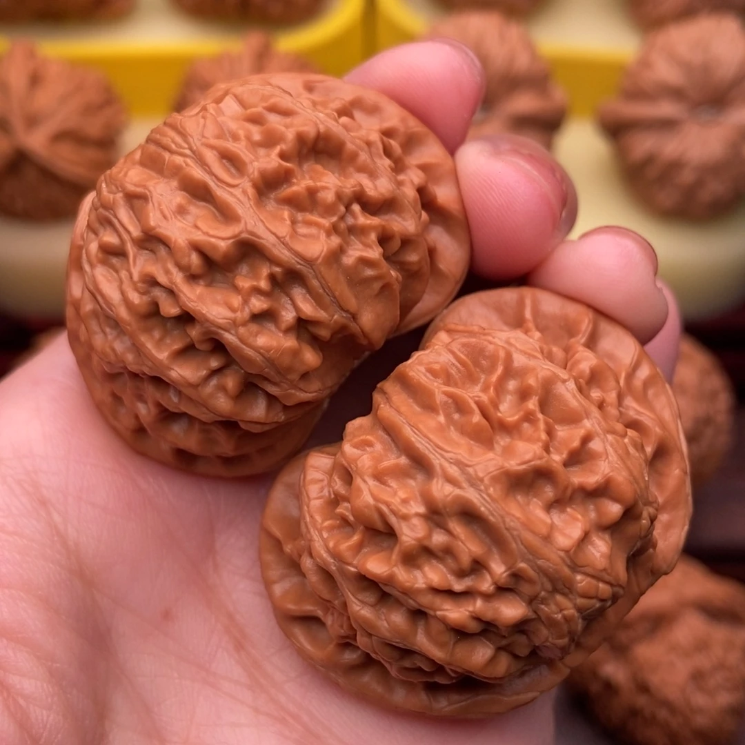 随***文玩核桃把件精品大宫灯狮子头44