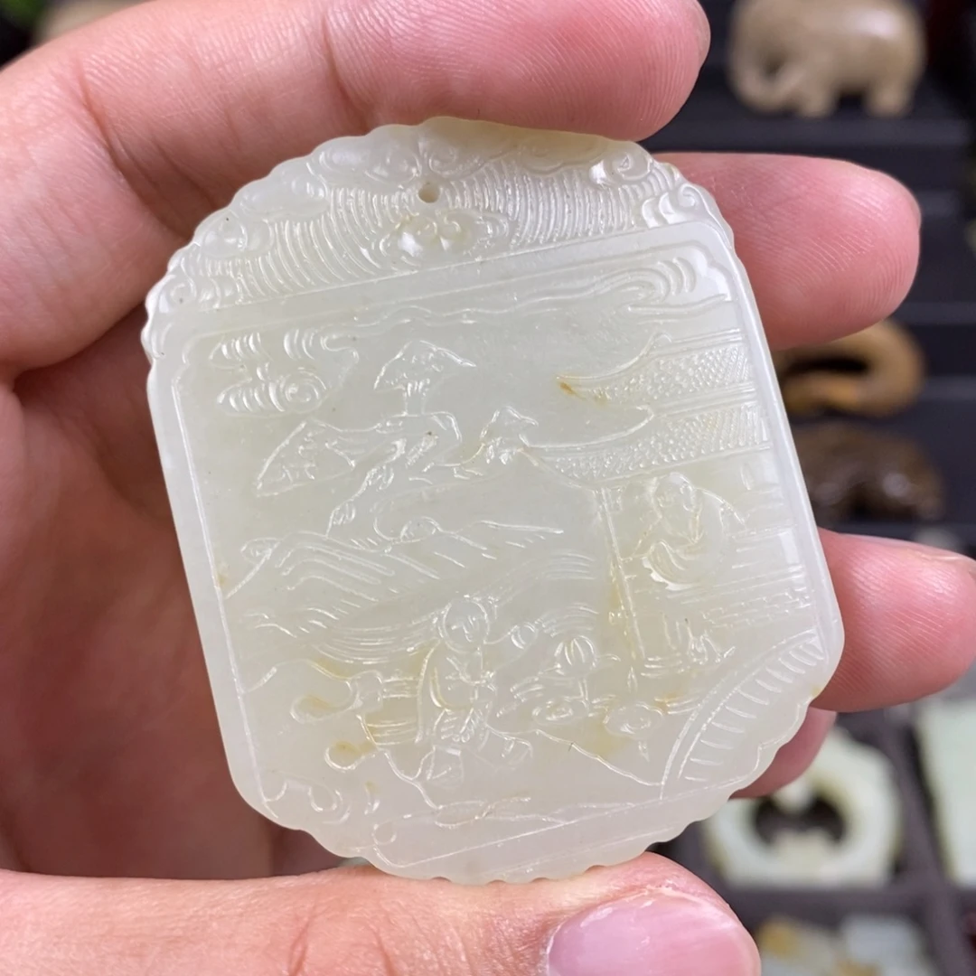 沫***墨未镶嵌和田玉（糖玉）挂件