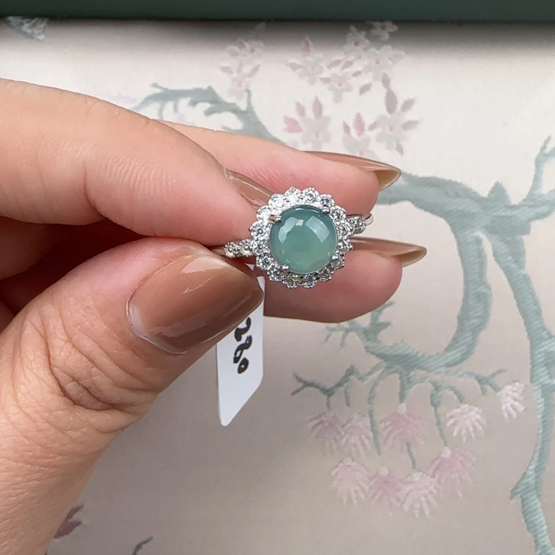 翡翠戒指银S925镶嵌Weryyuuiiiiiiii