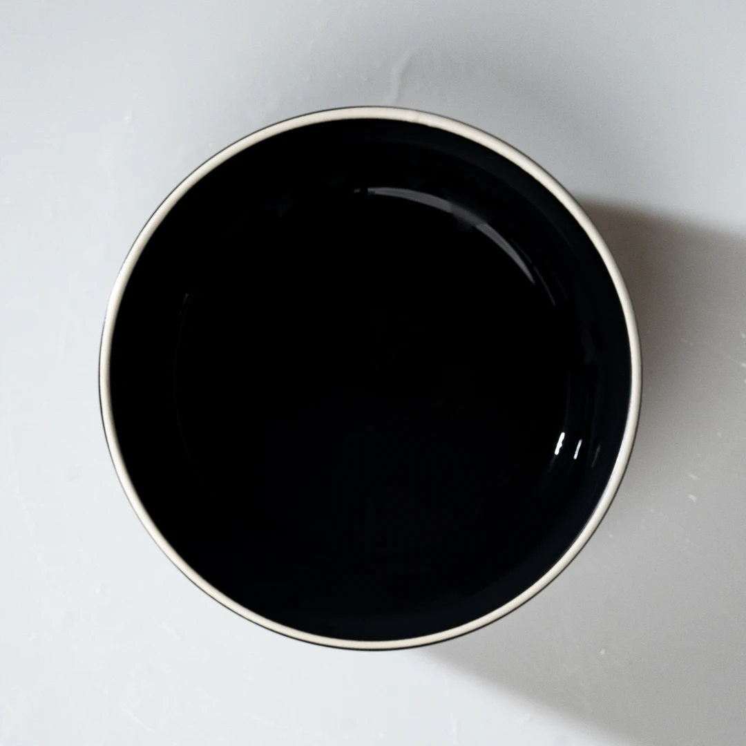 祖玛哑光釉面黑色6.25英寸面碗