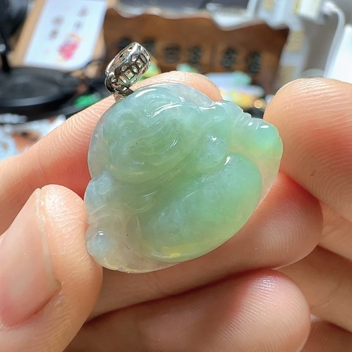 翡翠银S925镶嵌颈饰翡翠88