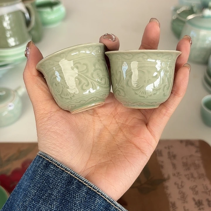 龙泉云间青瓷小米茶器
