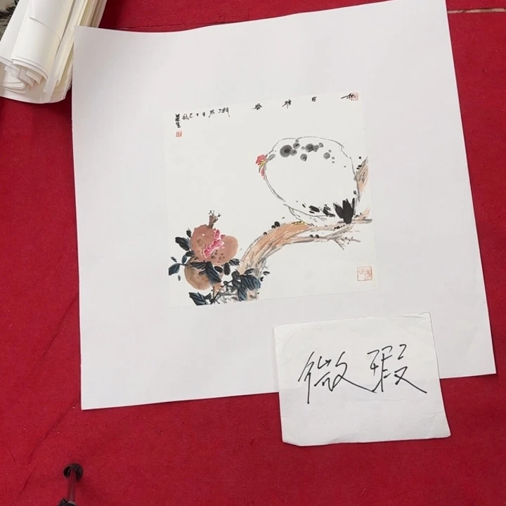 国画花鸟的翅膀和翅膀是一