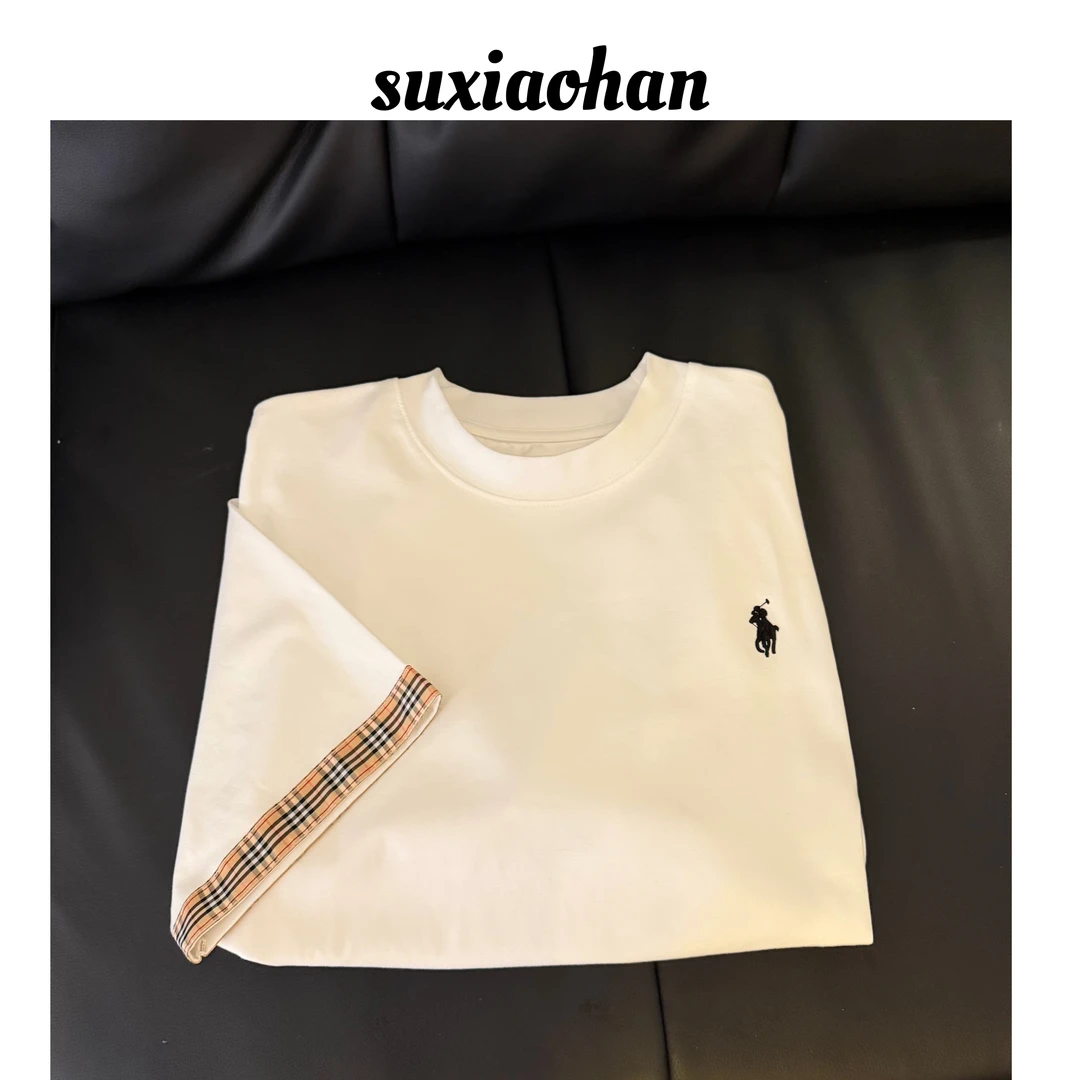 SUXIAOHAN夏季新款轻奢宽松男女同款设计感短袖T恤623