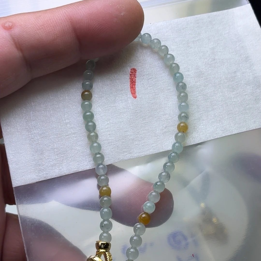 定制翡翠未镶嵌翡翠珠链