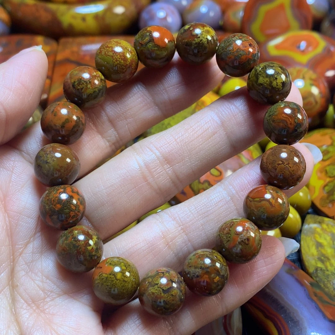 玛瑙/玉髓战国红手串未镶嵌面*