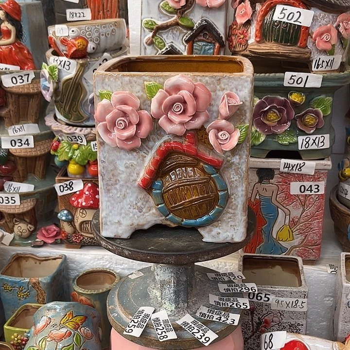 粗陶材质多肉花盆