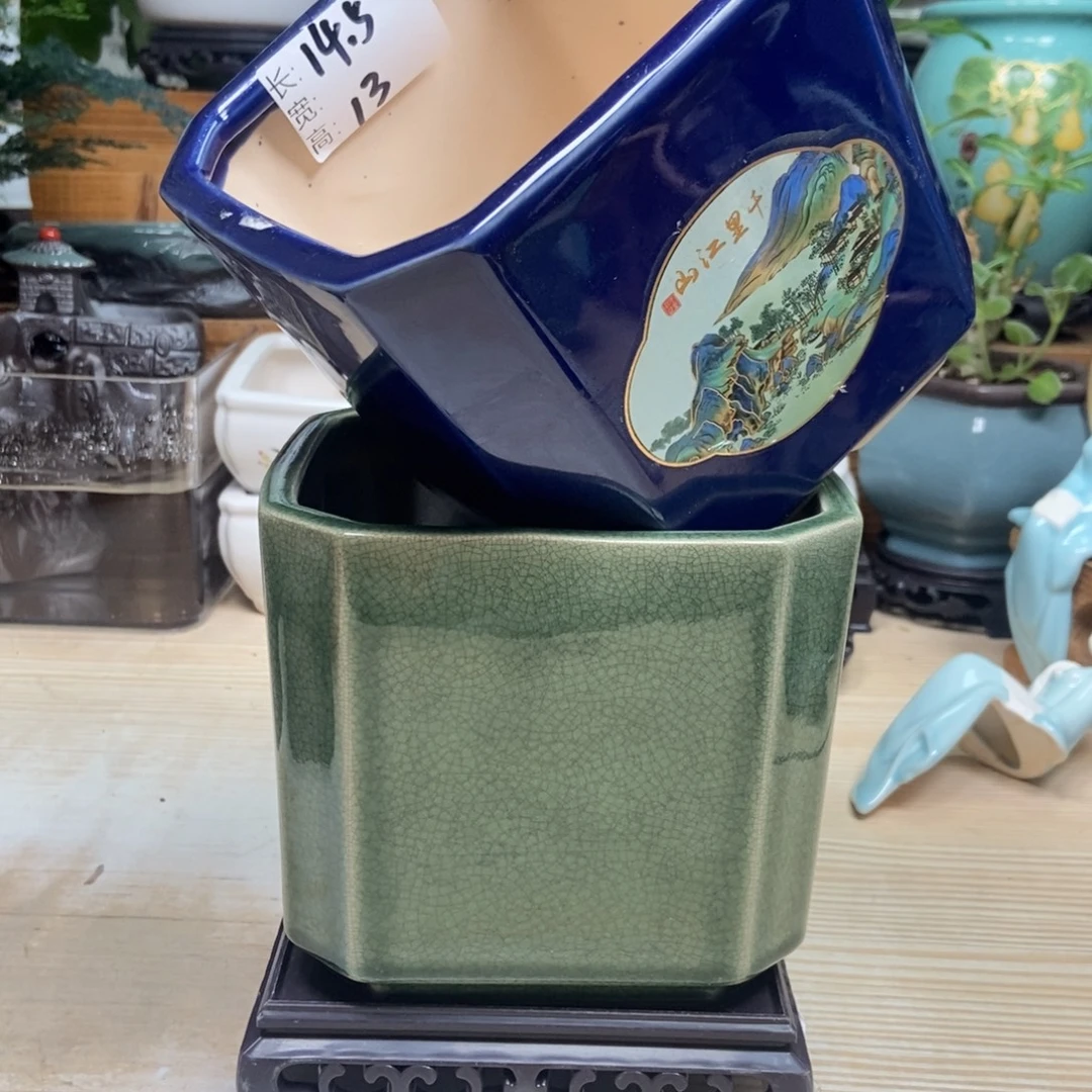 瓷片陶瓷花盆陶瓷艺术
