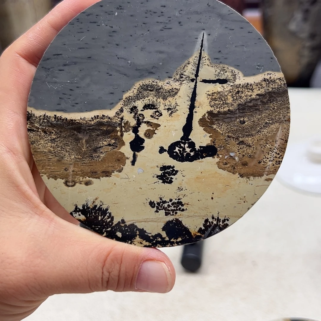 广西石广西天然国画石