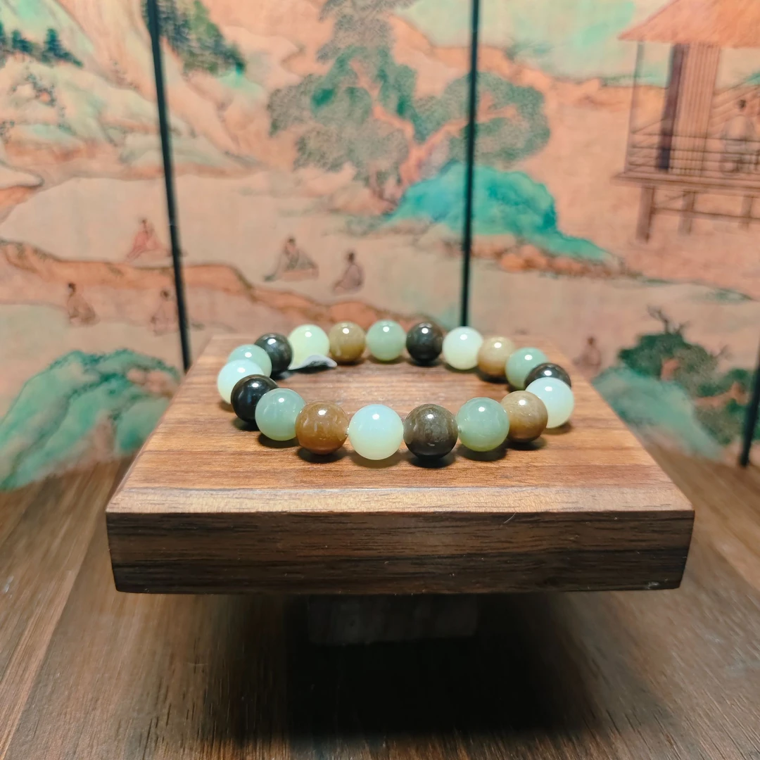 C和田玉多宝圆珠手串（卡10）0728