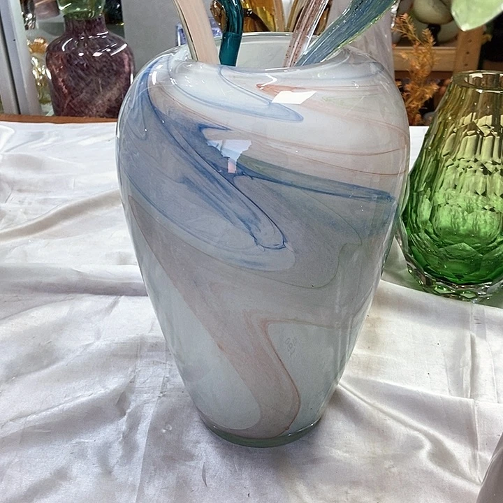 琉璃高度31厘米彩虹琉璃花瓶