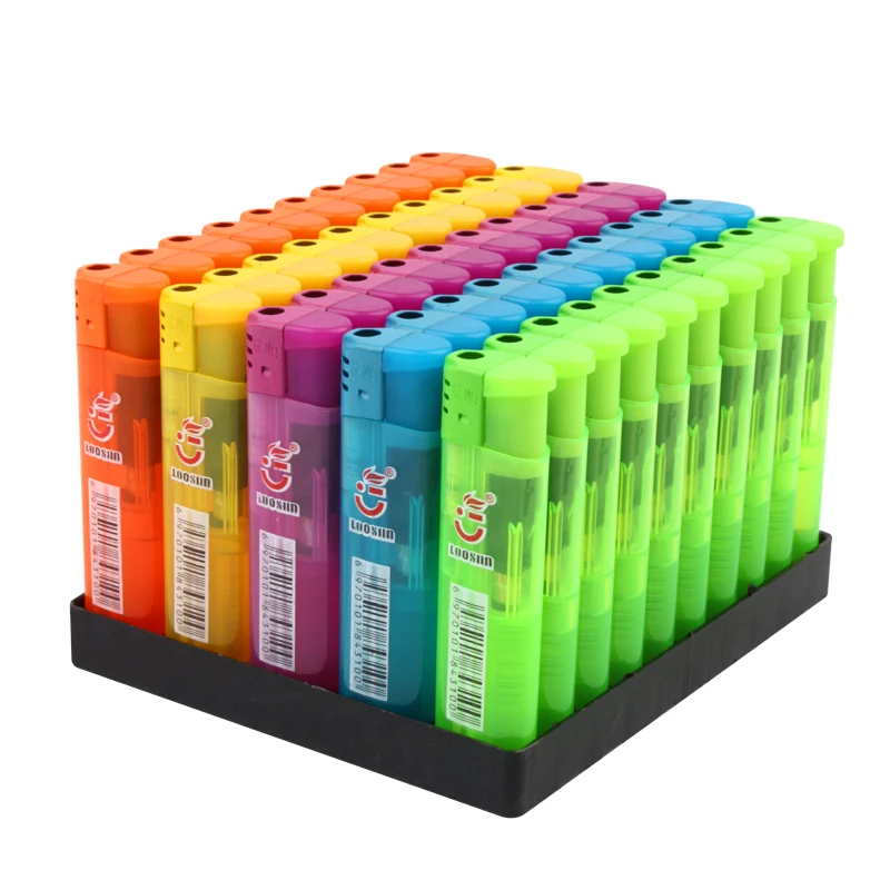 一次性打火机批发零售便利店家用耐用个性时尚电子明火打火机